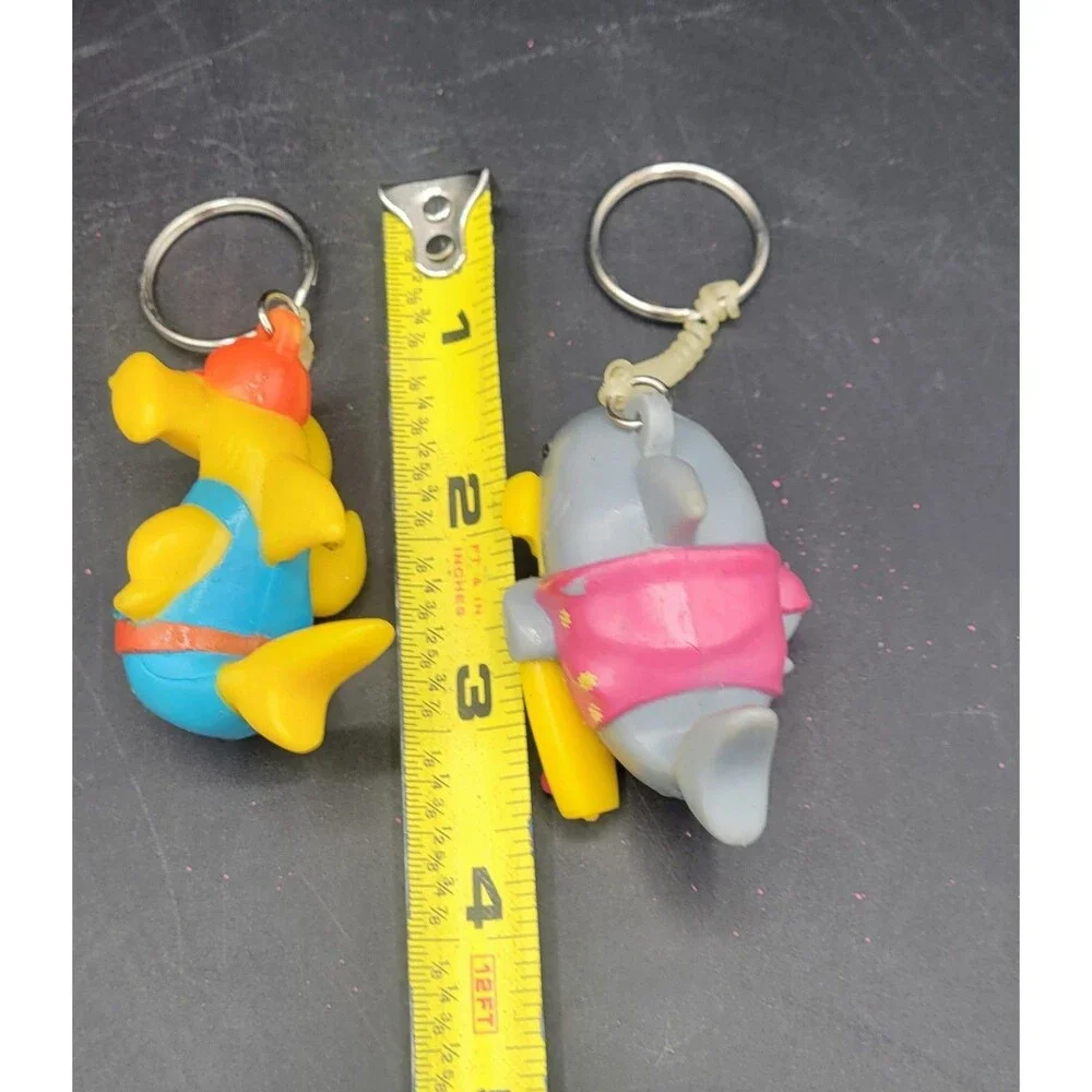 Big Kahuna Fun Shark Keychain Lot 2 Surfboard & Hammerhead Souvenir Key Rings